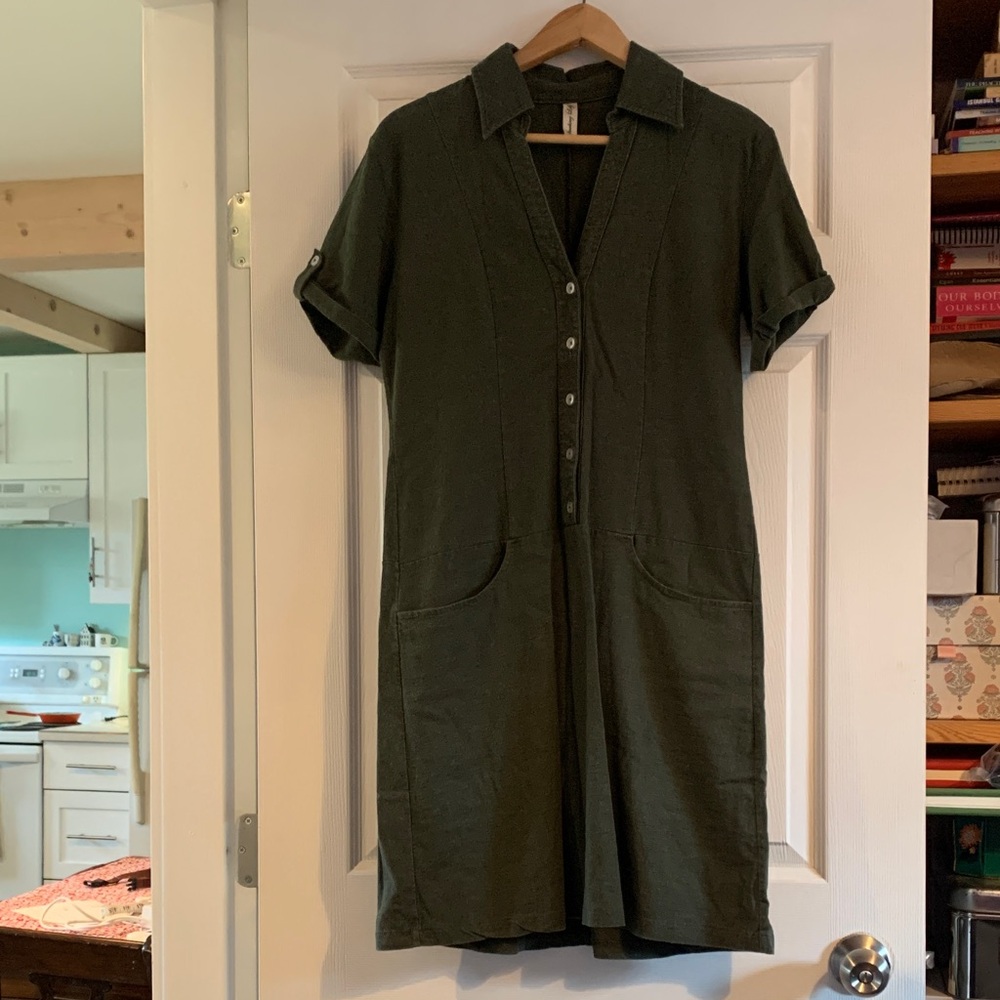 Casual Green Midi Dress